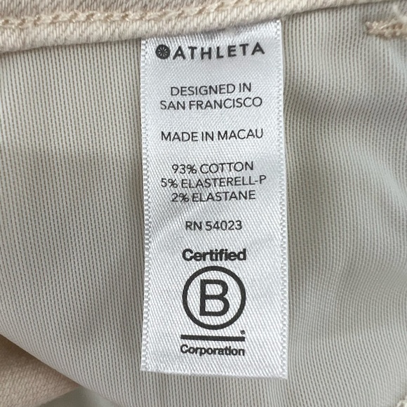 Athleta Cream Sculptek Jeans Size 2 Women’s - Picture 4 of 6